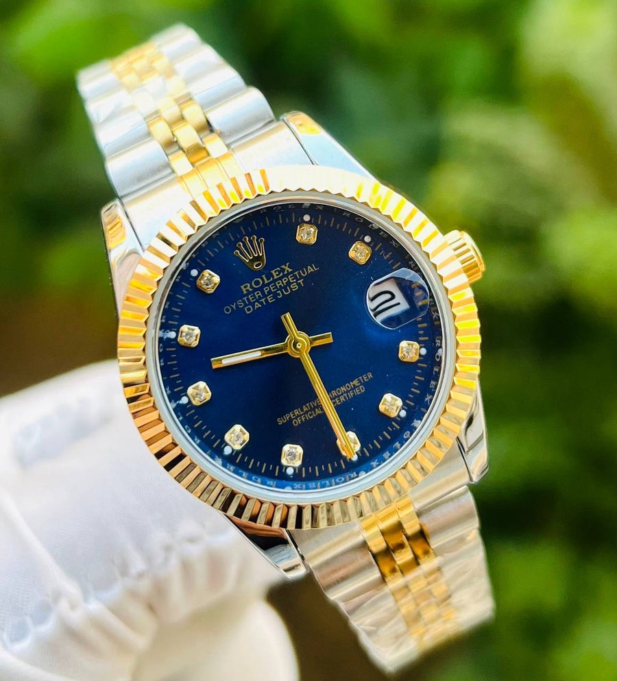 ساعة رولكس-Rolex مطعم (مينا ازرق)