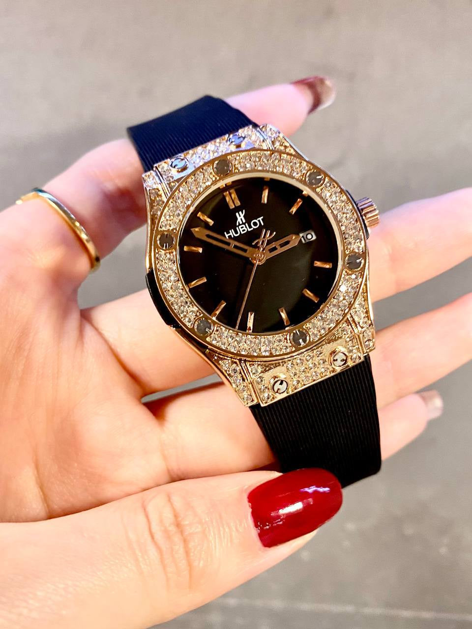 ساعة هوبلت-Hublot فيرست هاي كوبي اسود(جولد)