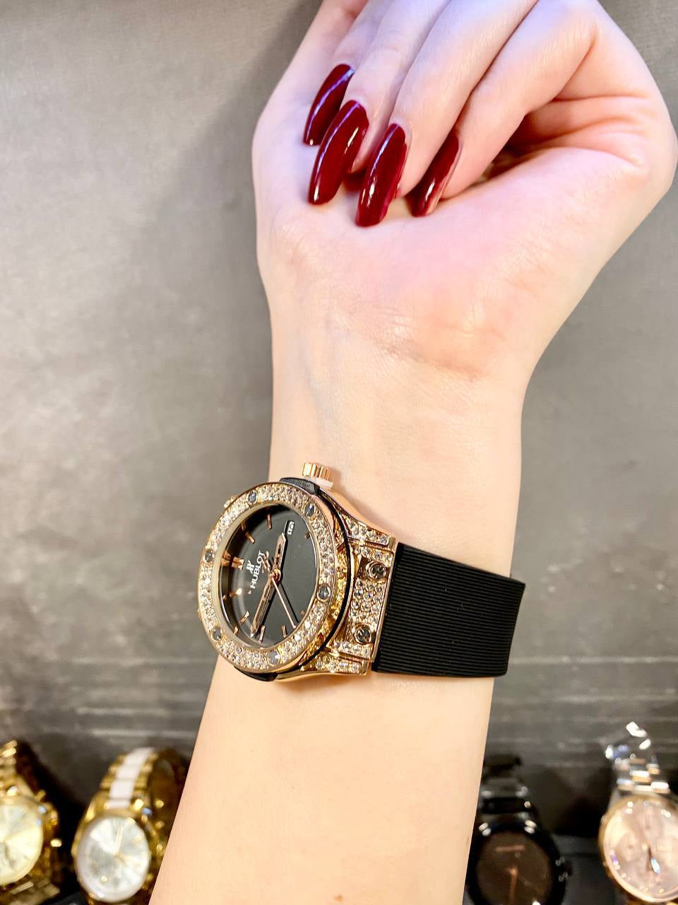ساعة هوبلت-Hublot فيرست هاي كوبي اسود(جولد)
