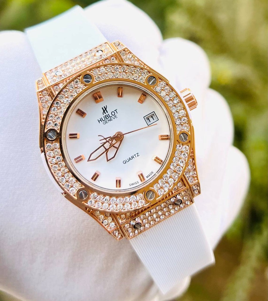 ساعة هوبلت-Hublot فيرست هاي كوبي ابيض(جولد)