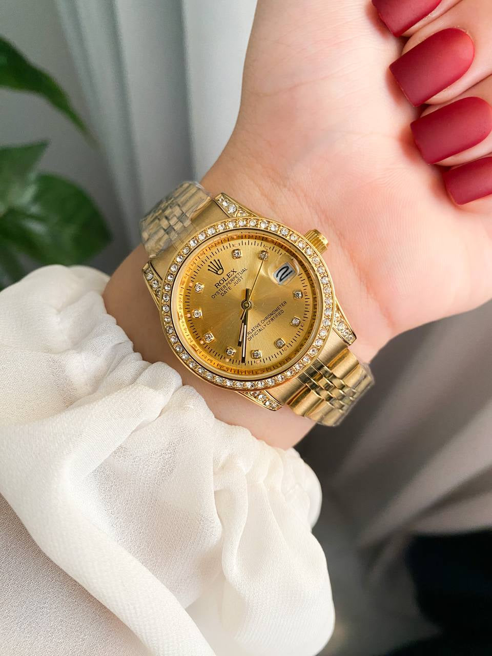 ساعة رولكس-Rolex دهبي (مينا دهبي)فصوص