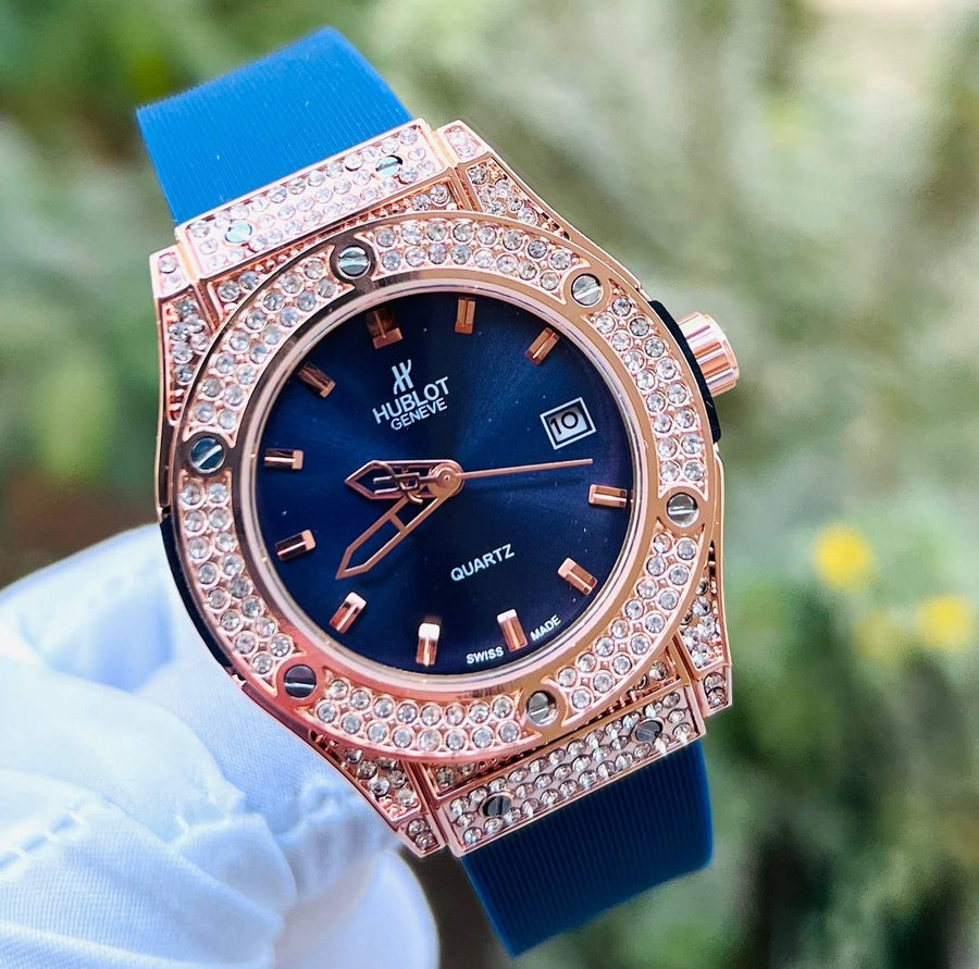 ساعة هوبلت-Hublot فيرست هاي كوبي ازرق(جولد)